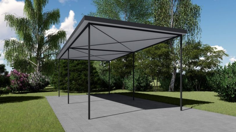 Stalowa wiata garażowa 3x6m Stalowa wiata garażowa 3x6m